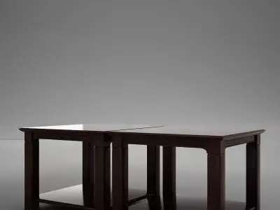 3D Classic wood coffee table 3D model