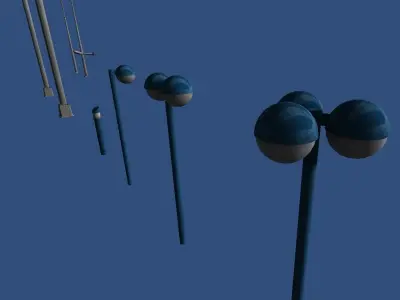 Streetlights collection tv series cover art Low-poly 3D model