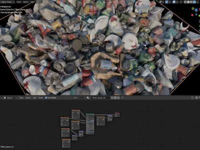 Ultra realistic Textures Trash Set PBR  3D model