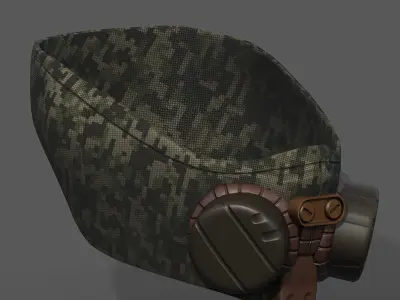 Gas mask helmet scifi fantasy armor hats military Low-poly  Low-poly 3D model