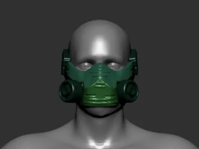 Gas mask helmet sculpt 3D model