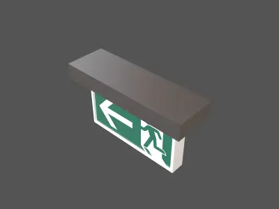 Exit Sign v1 002 Low-poly 3D model