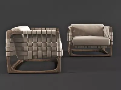 Bungalow Armchair 3D model