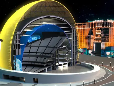  Sphere of Las Vegas with cutaway 
