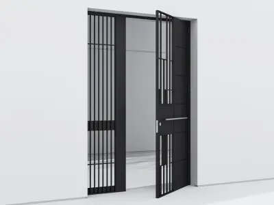 Aluminium door 189 3D model