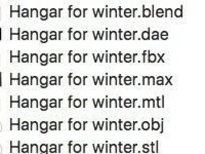 Industrial Hangar for winter 3D model