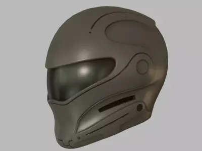 Sci-Fi Helmet Low-poly 3D model get
