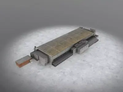 LHBP Hangar 1 Low-poly 3D model