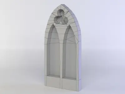 Old window Low-poly 3D model purchase