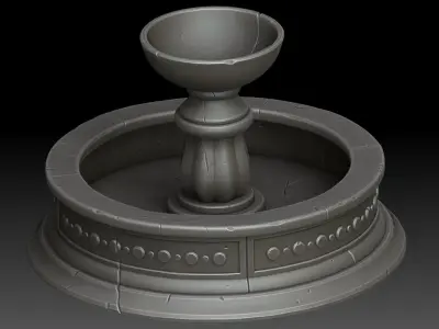 Stylized park 3D model