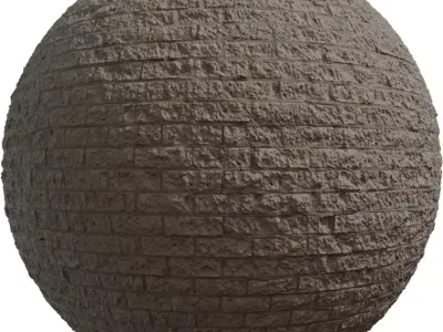 Weathered Sandstone Block Wall PBR Texture Texture