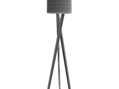 Wooden Floor Lamp 3D model