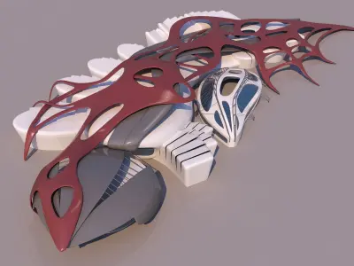 0121 - Organic Building 3D model