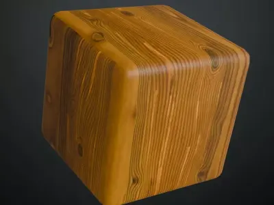Polished Warm Oak Wood with Knots PBR Seamless Texture