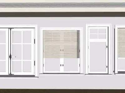 French  style windows 3D model