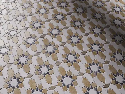 Tile Moroccan Zellige Mosaic Set 02 Texture
