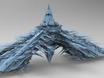 Amon Ra Sci fi Pyramid 3 3D model