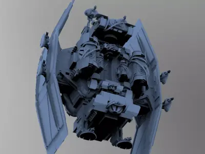 Sci-Fi Shuttle launcher 4  3D model