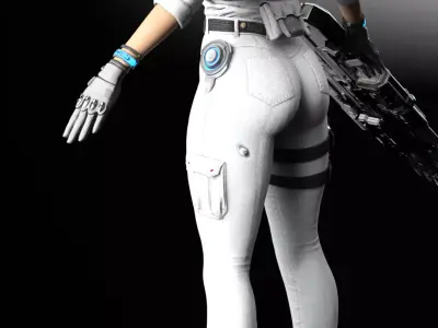 HAILEY The First Descendant  White Tactical Operative Suit 3D model