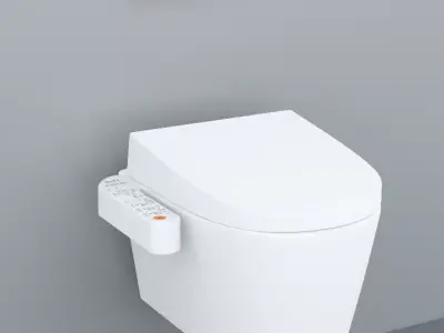 Smart toilet 3D model
