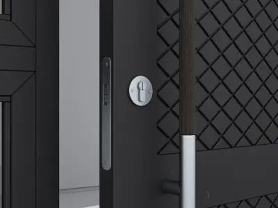 Aluminium door 91 3D model