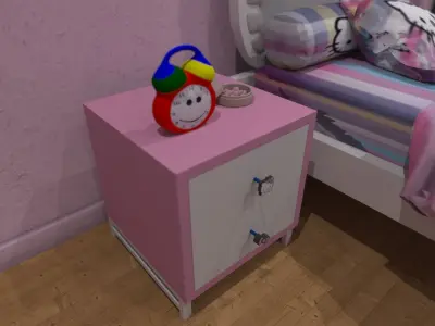 Hello Kitty bedroom PINK color style 3D model