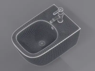 Hanging Bidet 3D model