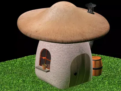 Mushroom house 3D model buy