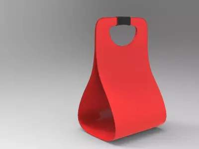 Zine Magazine Rack Low-poly 3D model
