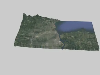 Buffalo City Low-poly 3D model