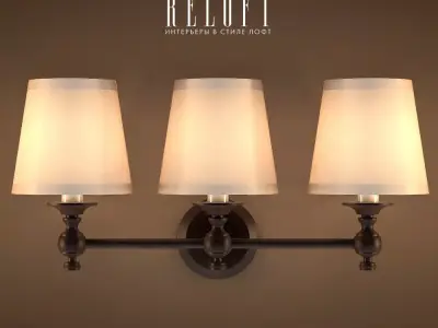 Triple Lamp Bracket Oil-Rubbed Bronze 3D model