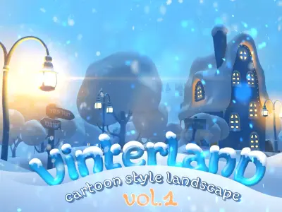 Winterland Vol 1 Low-poly 3D model