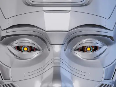 FUTURISTIC ROBOT WOMAN  - Advanced Edition - RIGGED  3D model