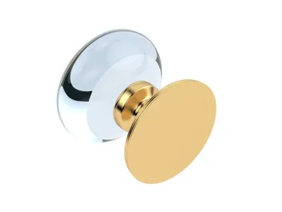 Oval Glass Mortice Door Knob 3D model