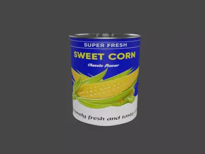 006 Canned Sweet Corn Classic Flavor Low-poly 3D model