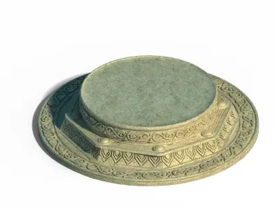 Stone - Round base 3D model