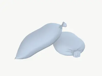 Sand Bags Low-poly 3D model