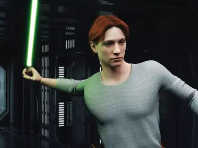 Jedi vs Sith Scene and T Pose Rigged Character 3D model