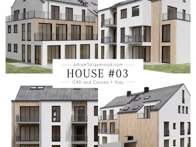 House 03 for Cinema 4D with Corona and V-Ray 3D model