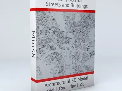 Minsk Streets and Buildings 3D model