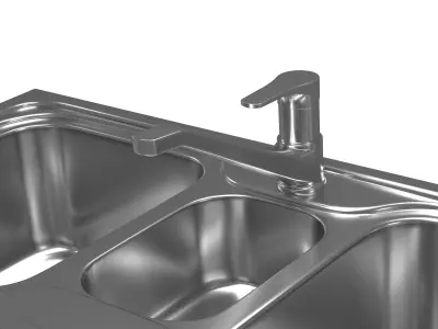 Triple sink 3D model