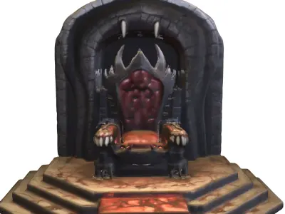 Vampire Throne of Blood Low-poly 3D model