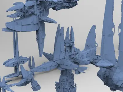 Wraith Interceptor architecture Collection 2 3D model