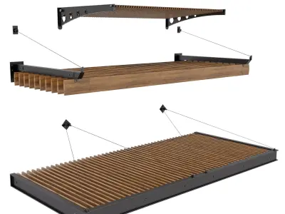 Steel canopy 3D model
