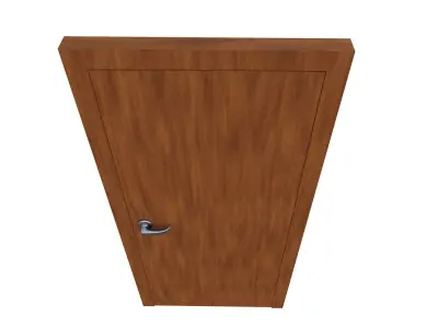 The door lowpoly Free low-poly 3D model