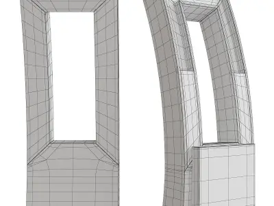 Dawn Indoor Outdoor LED Sconce Low-poly 3D model