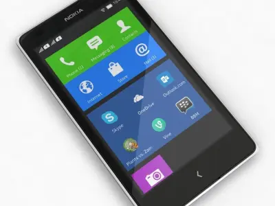Nokia XL and XL Dual White 3D model