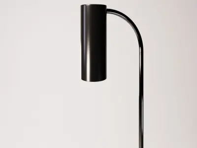 Floor lamp with marble base Low-poly 3D model