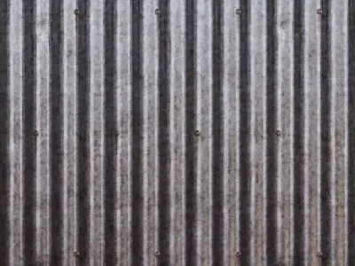 Industrial Weathered Corrugated Metal PBR Seamless Texture