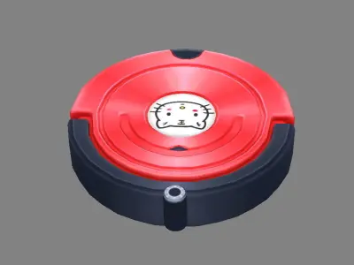Cartoon  Robot Vacuum Cleaner Low-poly 3D model